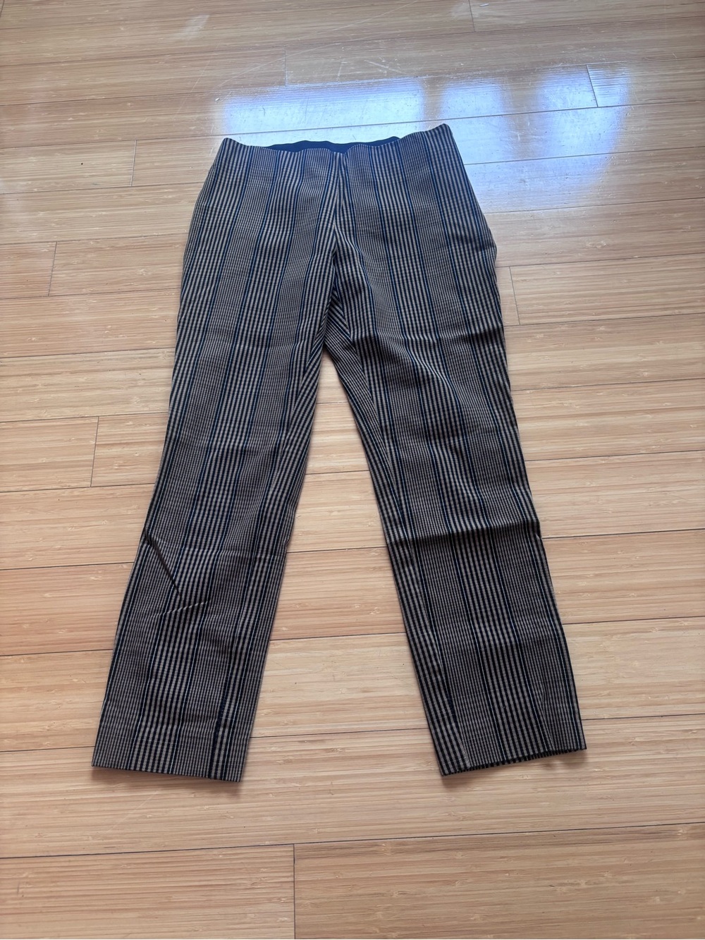 a new day Black and Brown Vertical Pinstripe Women's Trousers